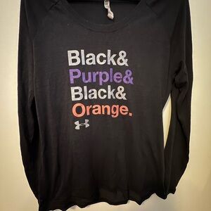 UA Black Long Sleeve Shirt Baltimore  women’s Large